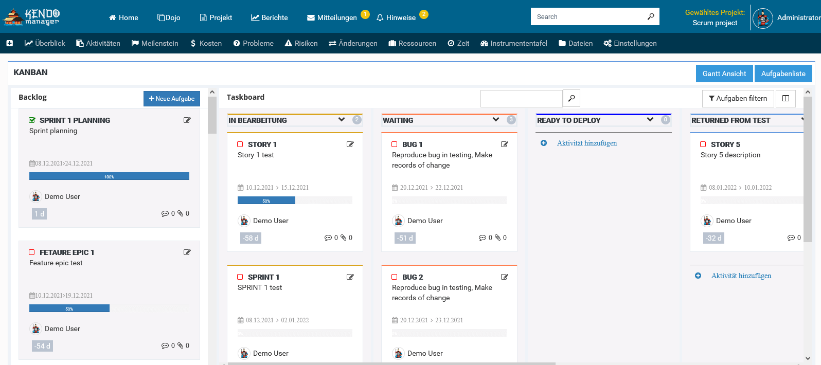 Kostenlose Scrum-Projektmanagement-Software